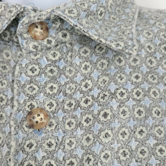MAXX FM 90s Vintage Men's Size XL Shirt Camp Abstract Made USA Cotton Button Up - Picture 5 of 8